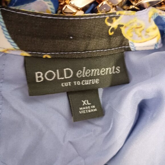 Bold Elements Cut to Curve Halter Maxi Sundress Multicolor Print Size XL - Picture 4 of 14